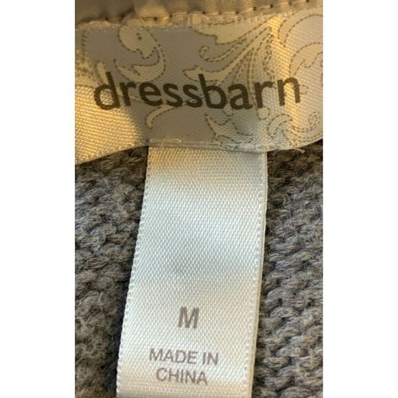 Dressbarn Grey Short Sleeve Collared Neck Layered Pullover Sweater Size Medium - Picture 11 of 13